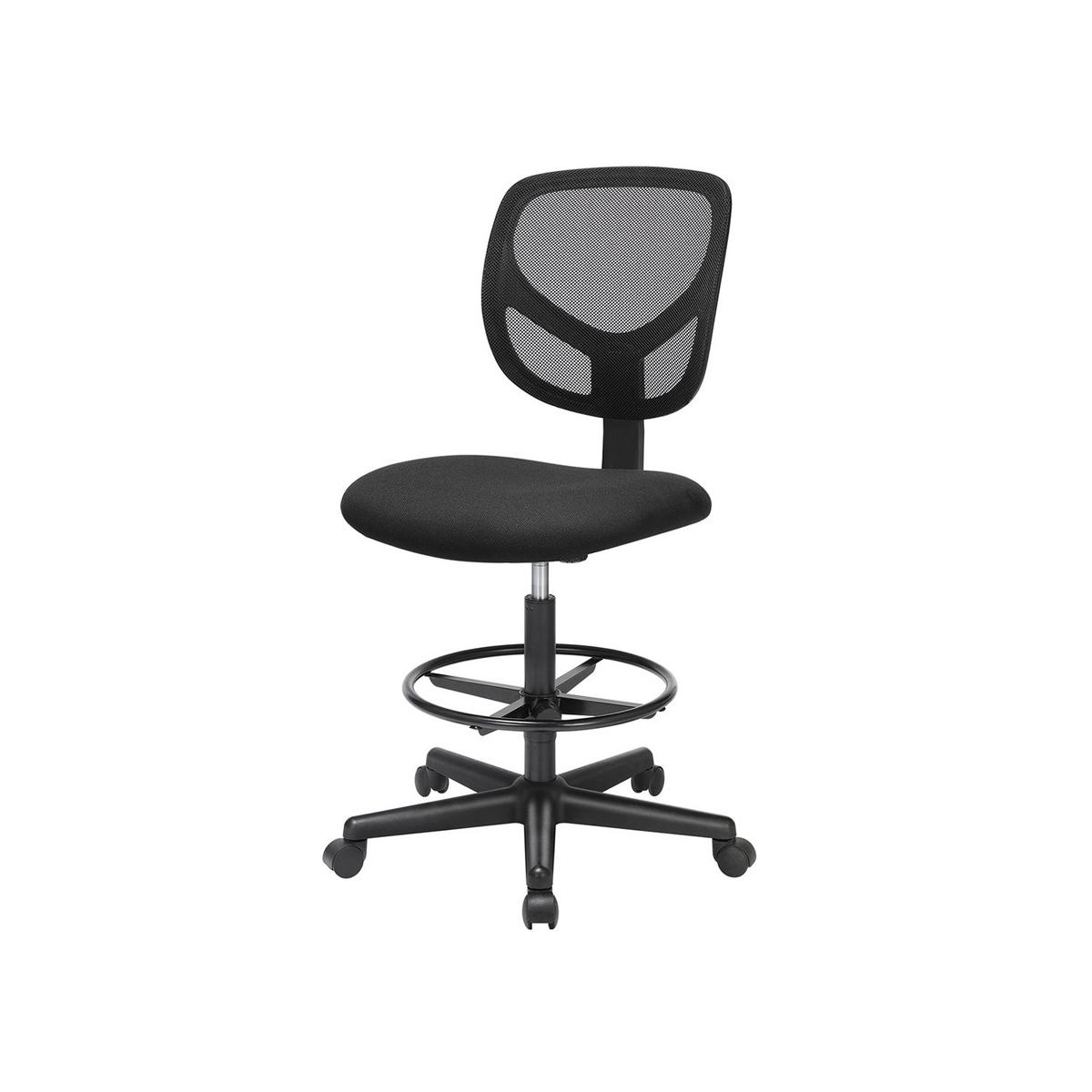 BÜROSTUHL MIT NETZBEZUG - Schwarz, Leder (45/118/48cm) - Hansiro