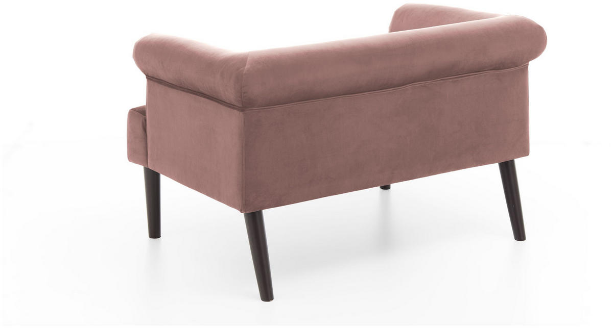 LOVESEAT Charlie Samt Rosé - Rosa, Textil (118/70/84cm) - ATLANTIC home collection