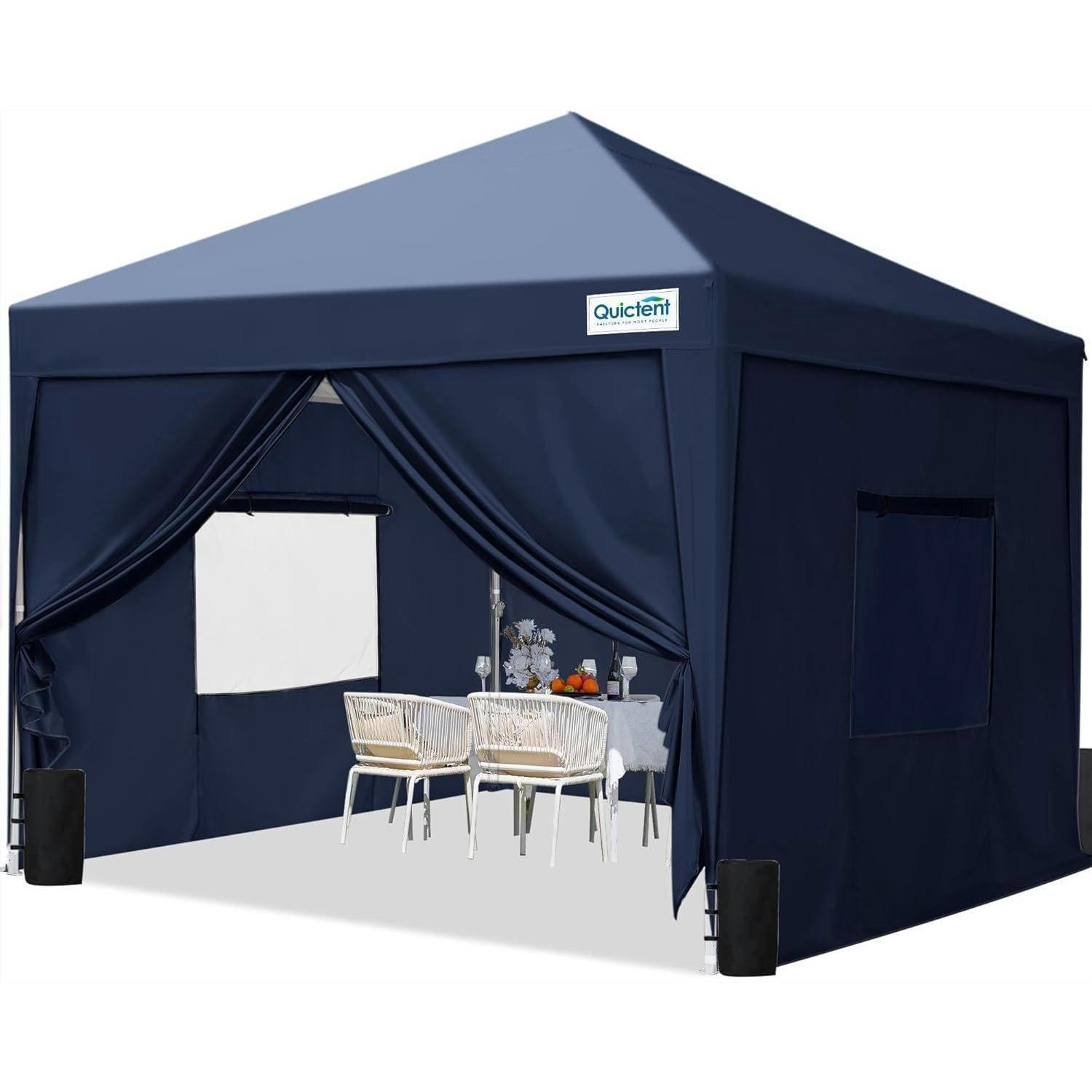 FALTPAVILLON 3x3 m mit 4 Seitenteilen Blau - Dunkelblau, Textil (300/265/300cm)