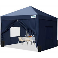 FALTPAVILLON 3x3 m mit 4 Seitenteilen Blau - Dunkelblau, Textil (300/265/300cm)