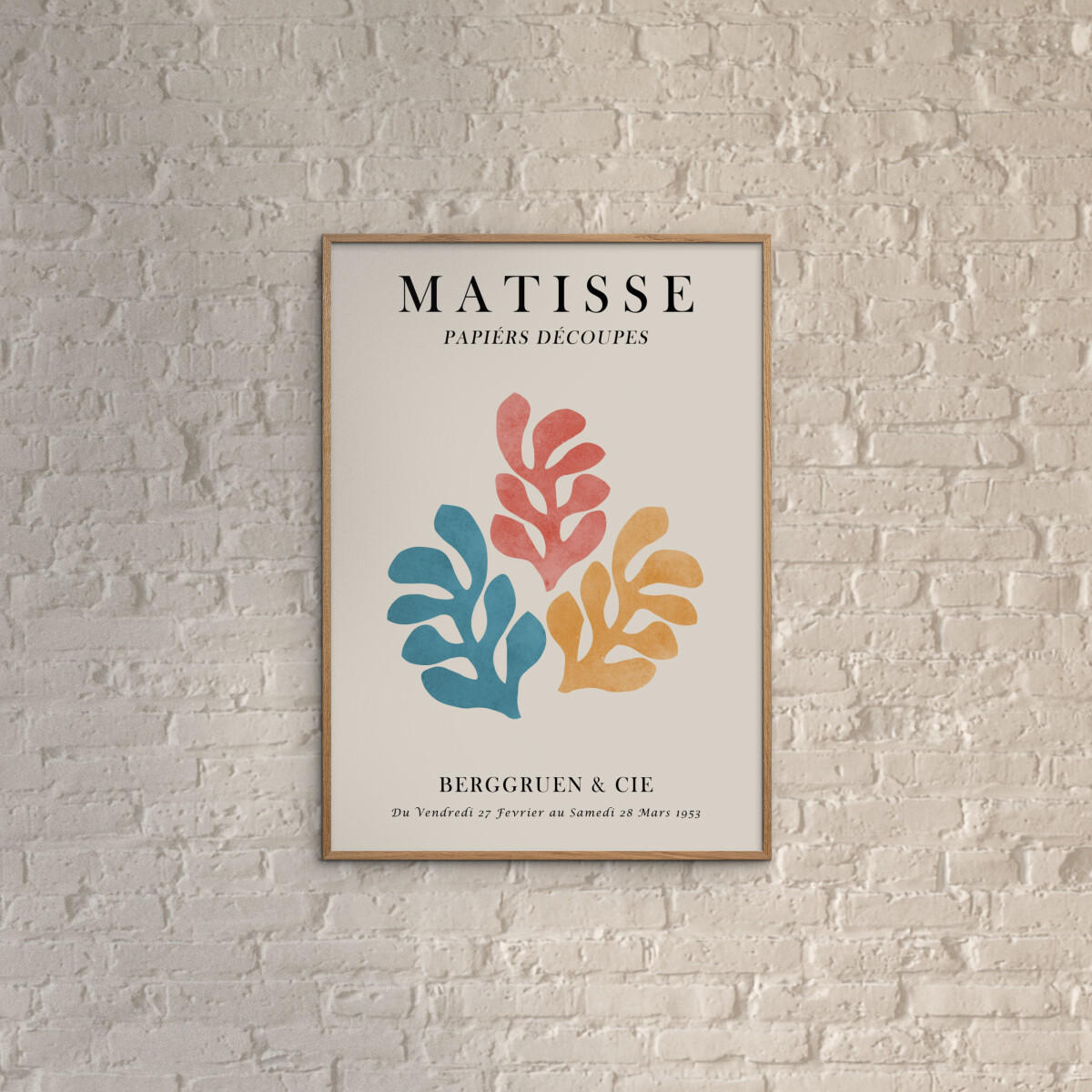 POSTER mit Rahmen Vitor Costa - Matisse floral Poster 3 - Eichefarben/Multicolor, Holz/Papier (50/70cm) - Poster&Frame