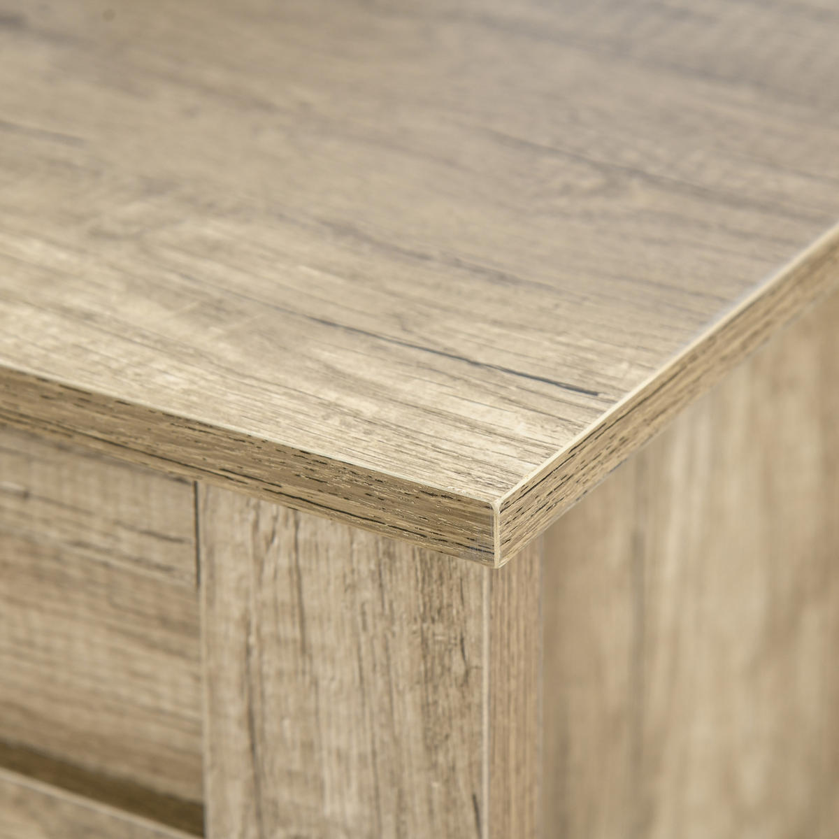 COUCHTISCH DE-15733 klappbare Platte, 105x50x49-62,5 cm Hell Eiche - Eichefarben, Holzwerkstoff (105/74/61.5cm) - ComfortXL