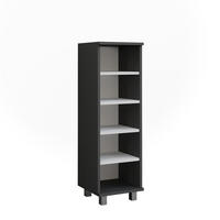 MIDISCHRANK Ilias Anthrazit/Weiß 30.2 x 95 cm mit 5 offenen Fächern - Anthrazit/Weiß, Holzwerkstoff (30.2/95/30cm) - Vicco