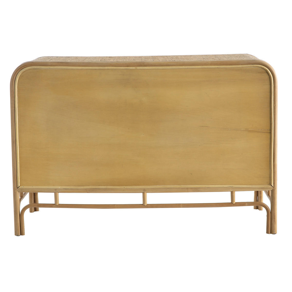 KOMMODE Rattan 3 Schubladen GALON - Eiche Bianco, Holz (50/80/120cm) - Miliboo