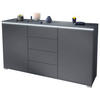 SIDEBOARD Faro Anthrazit matt - Anthrazit, Holzwerkstoff (138.5/75.5/35cm) - Vladon