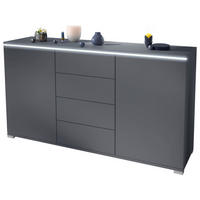 SIDEBOARD Faro Anthrazit matt - Anthrazit, Holzwerkstoff (138.5/75.5/35cm) - Vladon
