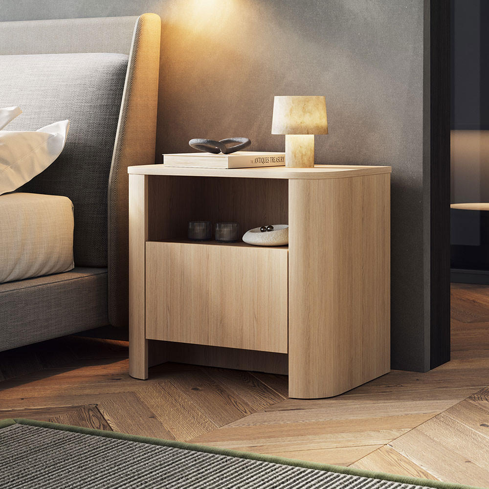 NACHTKONSOLE Bari Eiche Vicenza 58 / 39 / 52cm (2er-Set) - Eichefarben, Holz/Holzwerkstoff (58/52/39cm) - Feldmann-Wohnen
