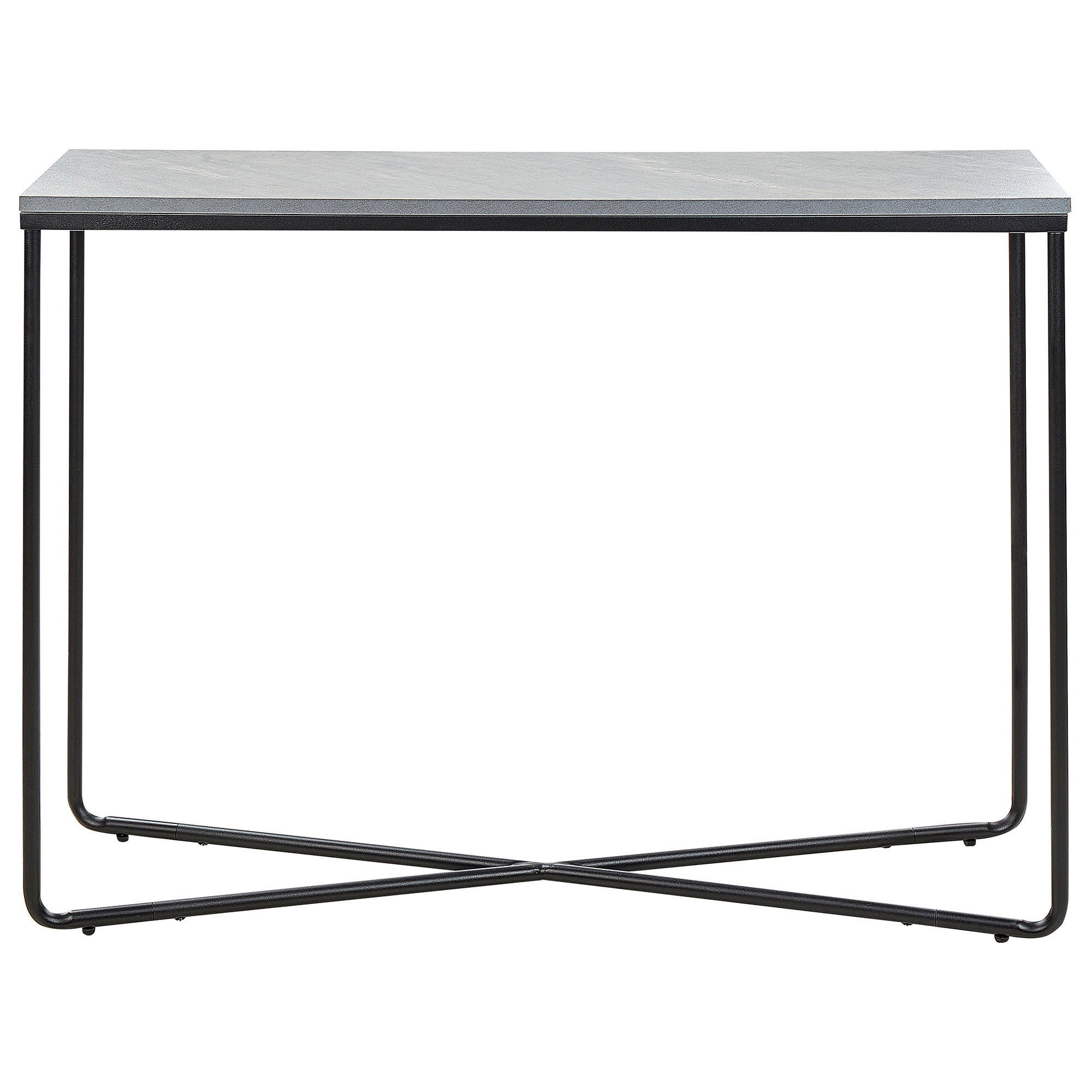 KONSOLENTISCH Betonoptik/schwarz Lakota - Schwarz/Grau, Holzwerkstoff (31/110/81cm) - Beliani