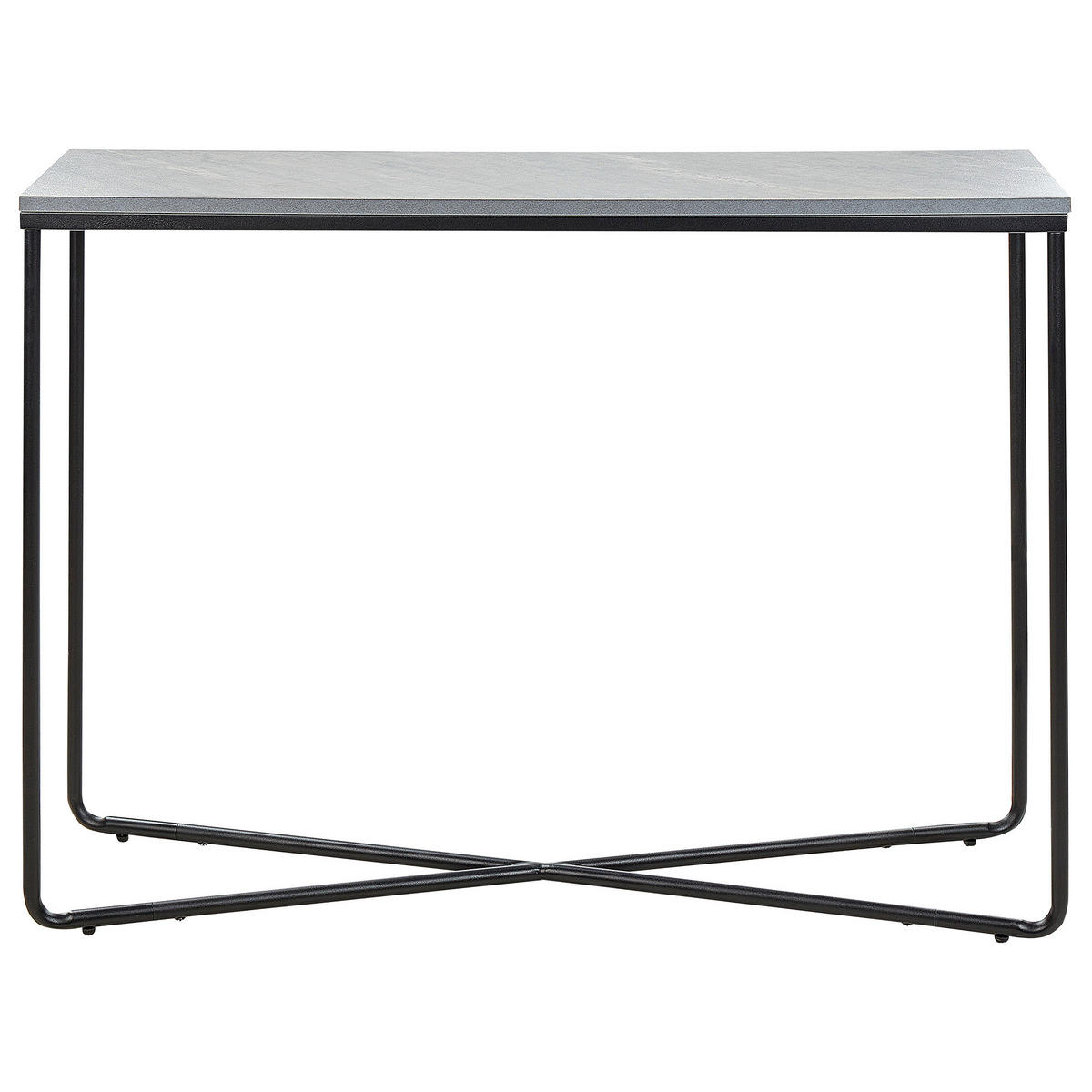 KONSOLENTISCH Betonoptik/schwarz Lakota - Schwarz/Grau, Holzwerkstoff (31/110/81cm) - Beliani