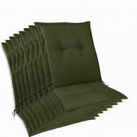 NIEDERLEHNERAUFLAGE Highlux HL 105x50x7cm Dunkelgrün (8tlg) - Dunkelgrün, Textil (50/7/105cm) - Beautissu 