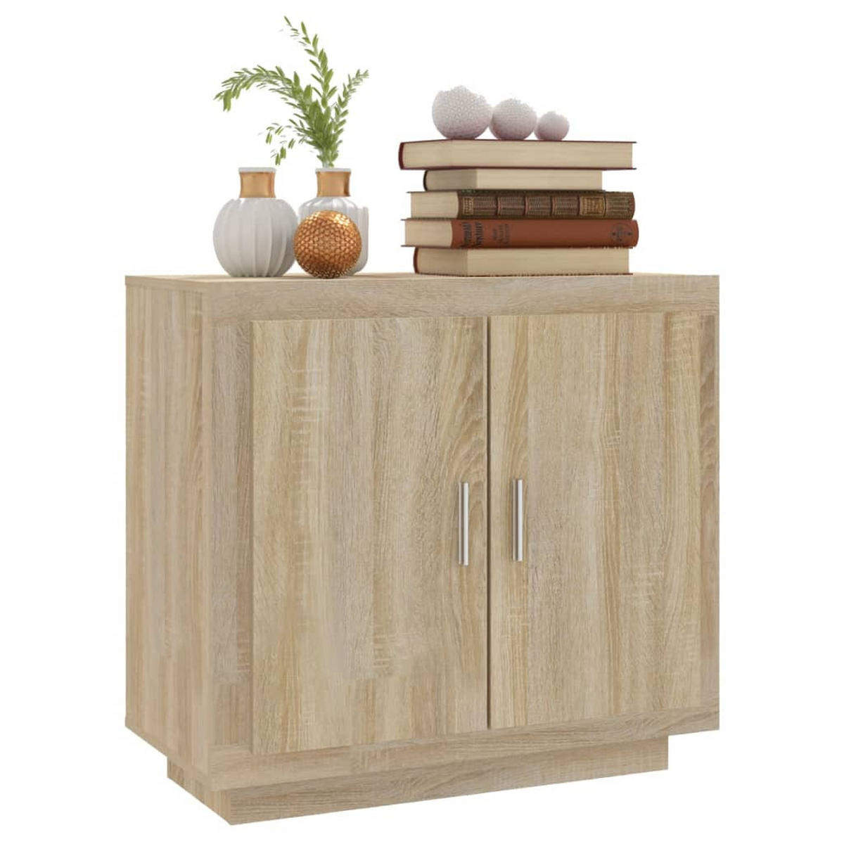 SIDEBOARD mit 2 Fächern, 2 Türen 80/40/75 cm aus Holzwerkstoff Sonoma-Eiche Dekor - Sonoma Eiche, Holz (80/75/40cm) - vidaXL