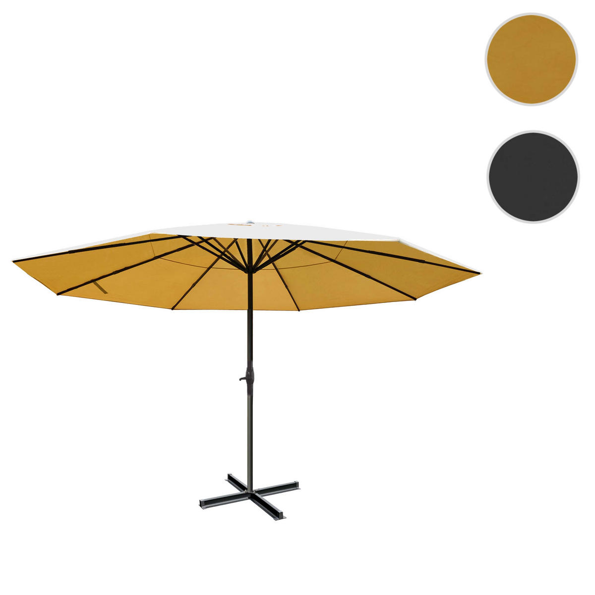 SONNENSCHIRM PRO Cremeweiß - Weiß, Metall (500/500cm) - MCW