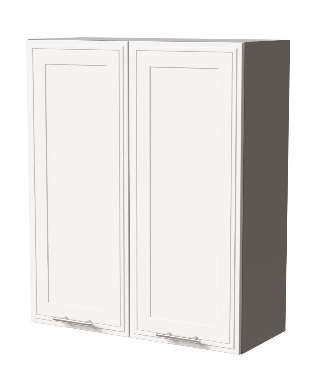HÄNGESCHRANK Salo W4/80 Grau / Weiß Matt 80 / 32,5 / 96cm - Weiß/Grau, Holz/Holzwerkstoff (80/96/32.5cm) - Feldmann-Wohnen
