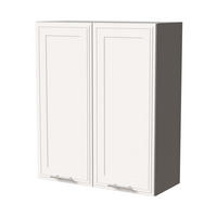 HÄNGESCHRANK Salo W4/80 Grau / Weiß Matt 80 / 32,5 / 96cm - Weiß/Grau, Holz/Holzwerkstoff (80/96/32.5cm) - Feldmann-Wohnen