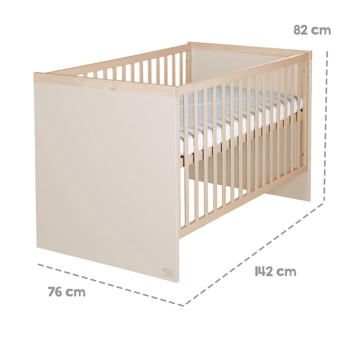 BABYZIMMER Elva 2-teilig - Creme, Holz (1/1/1cm) - Roba