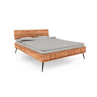 BETT LINA 1 200x220 Kernbuche - Schwarz/Kernbuche, Holz/Metall (200/220cm) - byoak