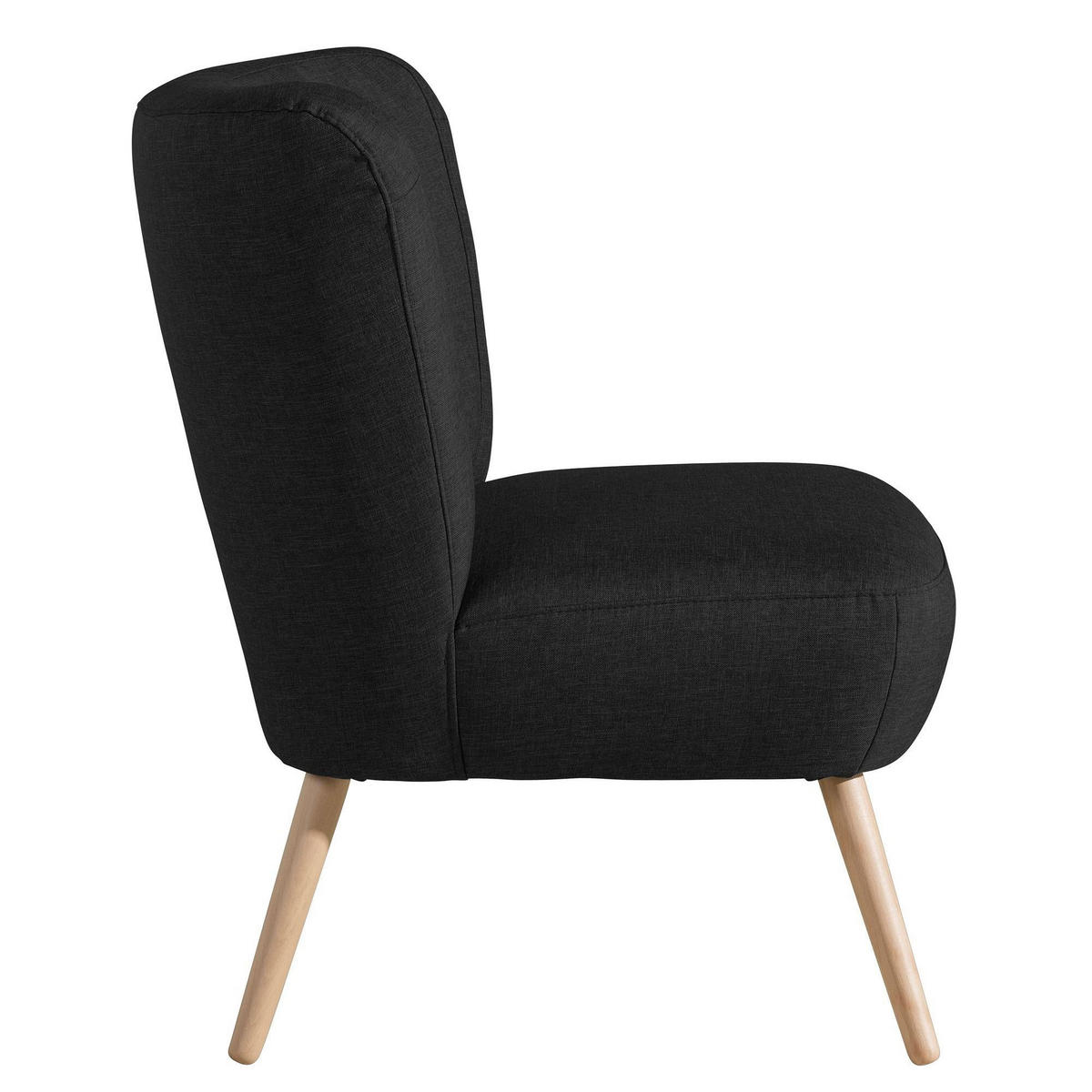 SESSEL Kassi Bezug Flachgewebe Buche natur / schwarz - Schwarz, Kunststoff (69/80/68cm) - 58aufmkessel