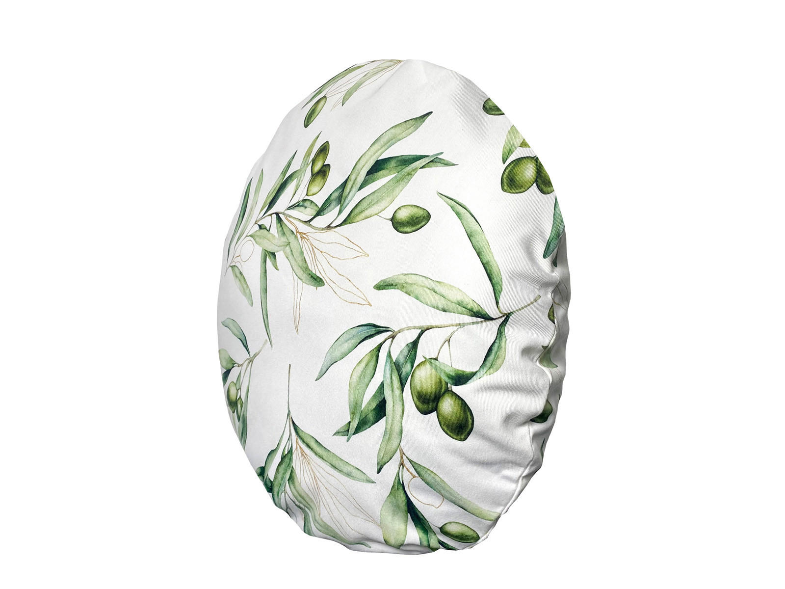 KISSENHÜLLE Rund Italy Collection Oliven 50 cm Ø - Ecru/Multicolor, Textil (50/50cm) - beties Heimtextil