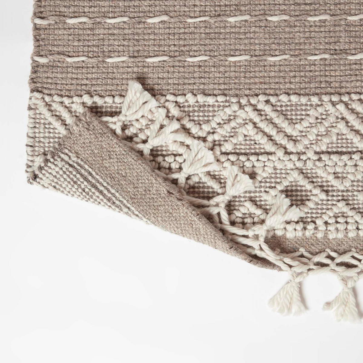 KELIM-TEPPICH Patna handgewebt 90/150 cm - Beige, Textil (90/150cm) - Homescapes