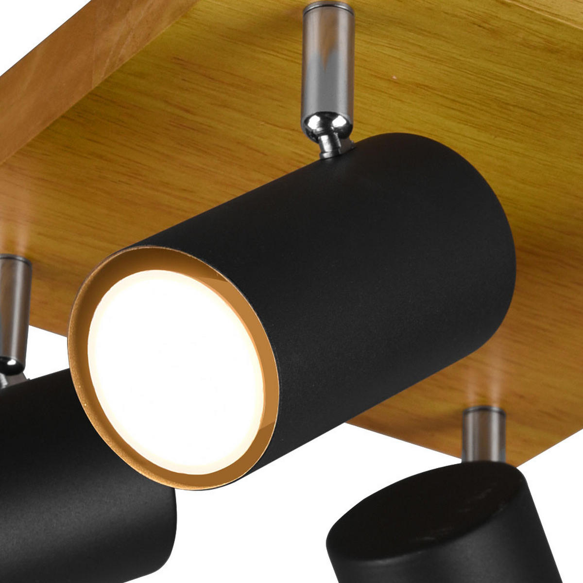 DECKENLEUCHTE Marley Holz Braun - Braun, Holz (22/22/16cm)