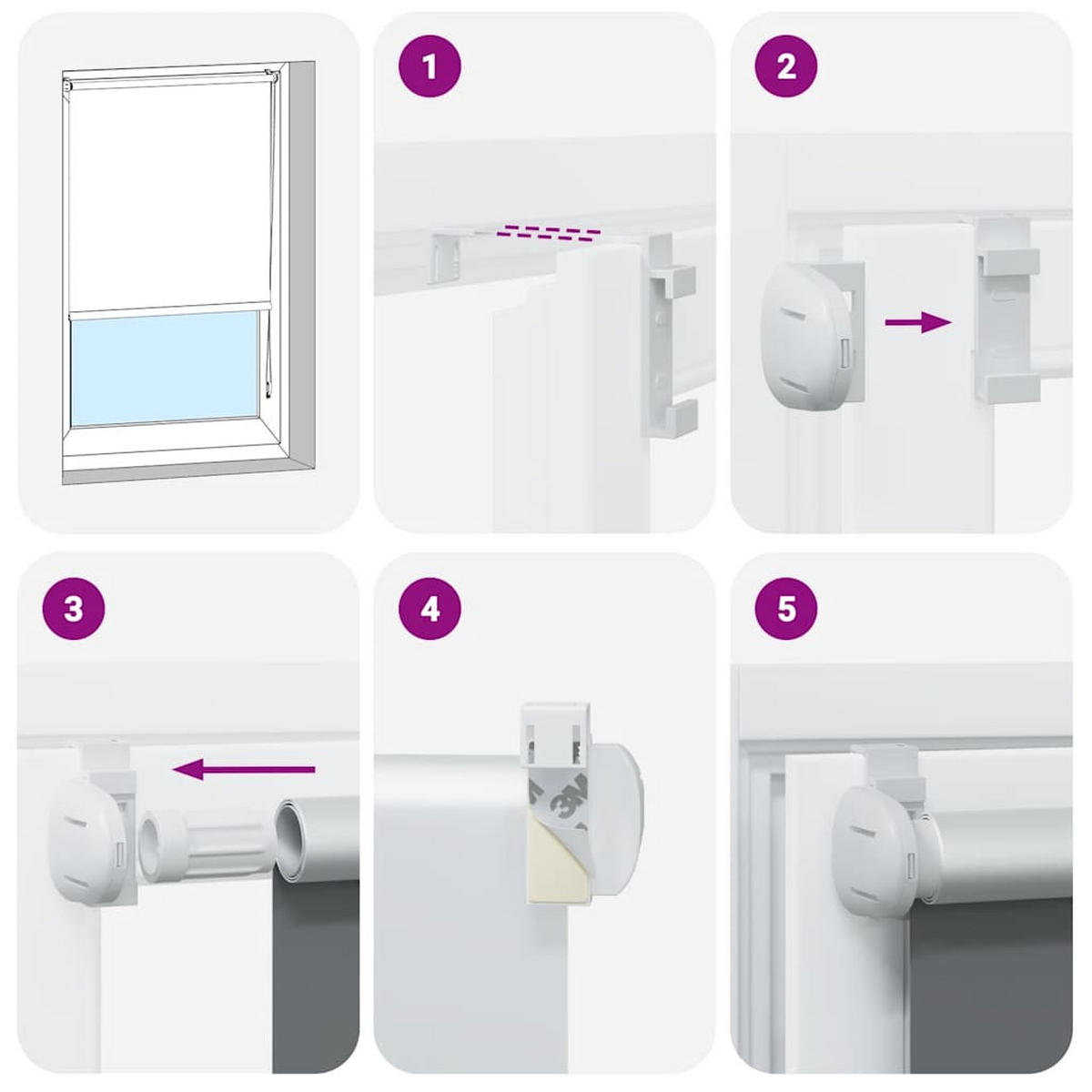 VERDUNKELUNGSROLLO 64,4/120 cm Stoffbreite 60 cm aus Polyester Schwarz - Schwarz, Textil (60/120cm) - vidaXL