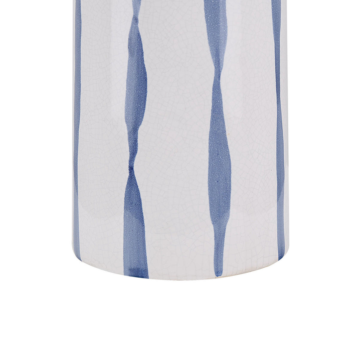 BLUMENVASE Steinzeug weiß Assus - Weiß, Stein (22cm) - Beliani