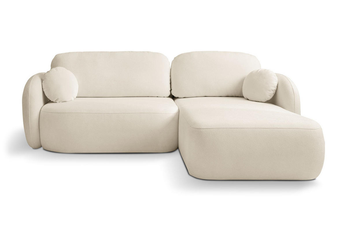 ECKSOFA Olena - Beige (Sicuro 55) - Beige, Holzwerkstoff (248/174cm)
