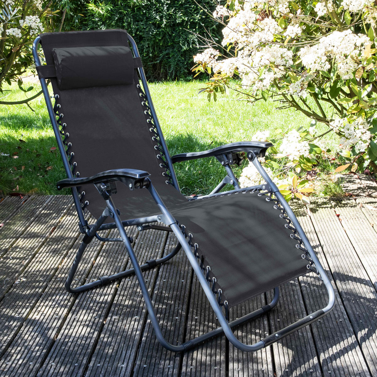 LOUNGESESSEL 2-tlg., Grau - Grau, Metall (160/110/65cm) - Oviala