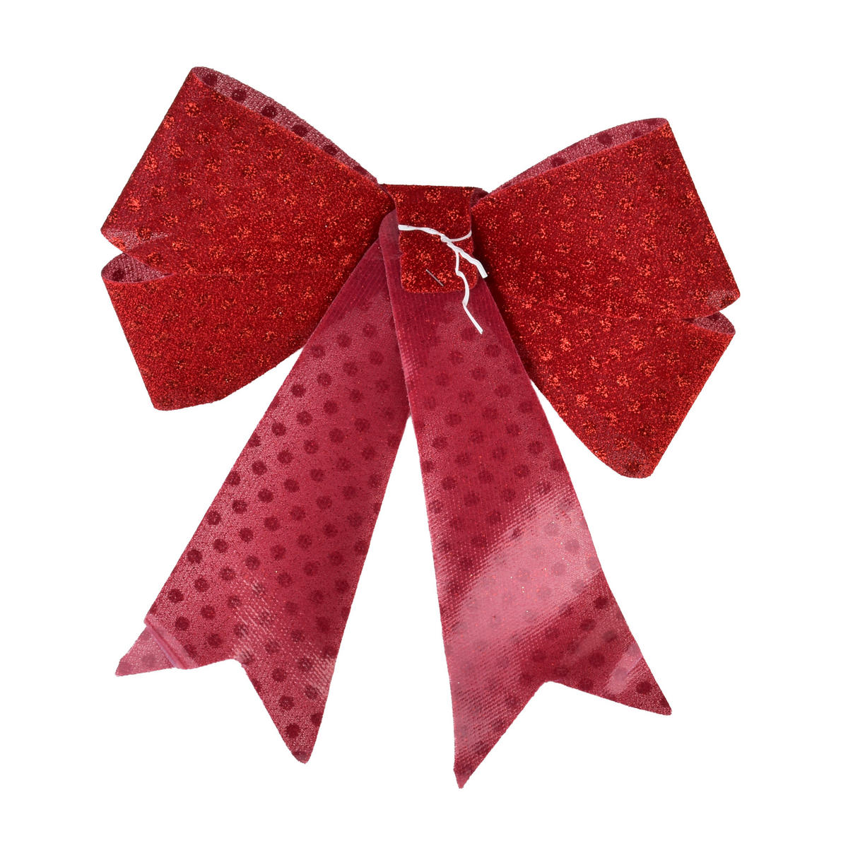 SCHLEIFE Santa Lila Rot 22x22x25 cm Kunststoff - Rot, Kunststoff (22/25/22cm) - Mondex