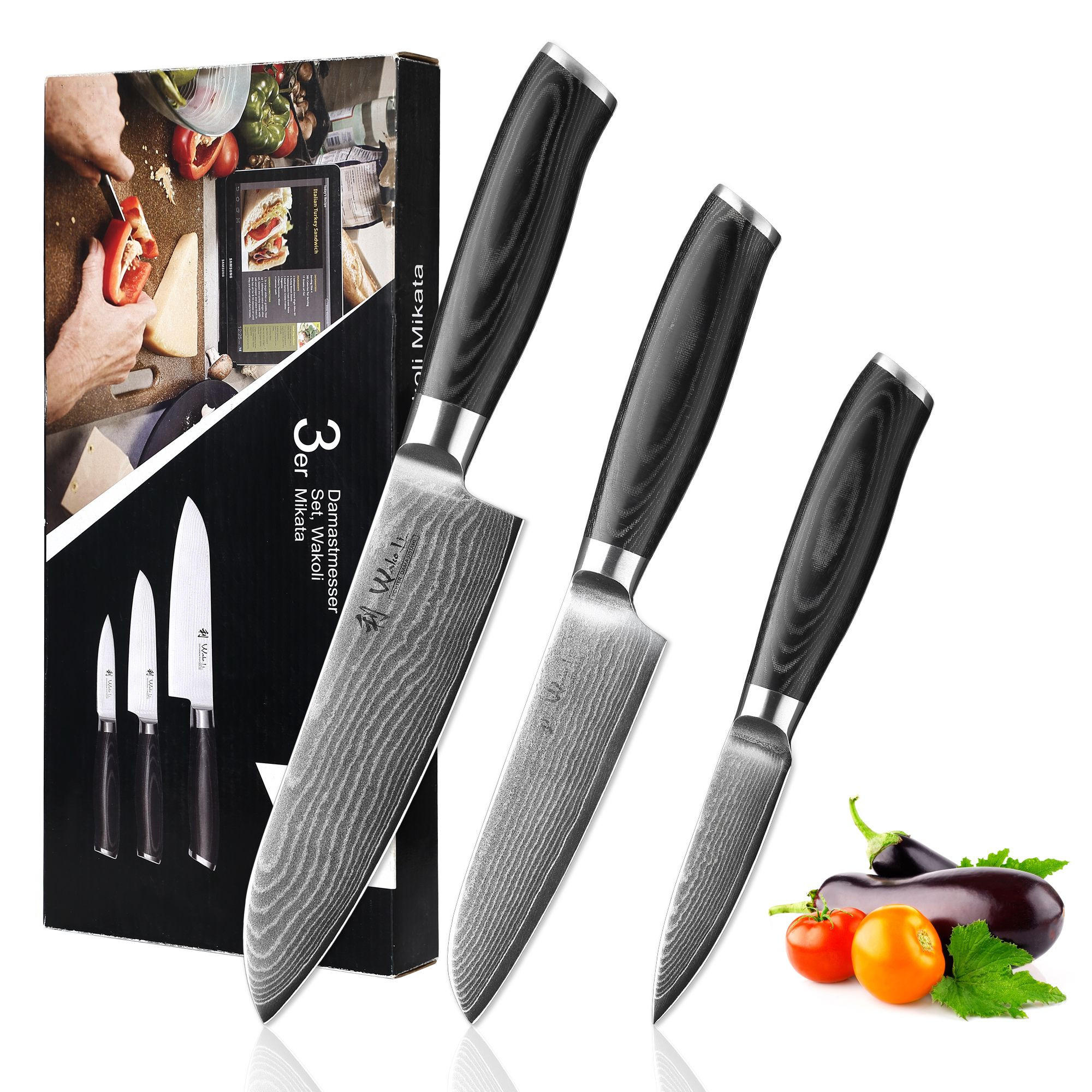 Wakoli Messerset Schwarz