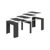 TISCH Ausziehbar Anthrazit 51/90/78 cm - Schwarz, Holzwerkstoff (90/78/51cm) - DMORA