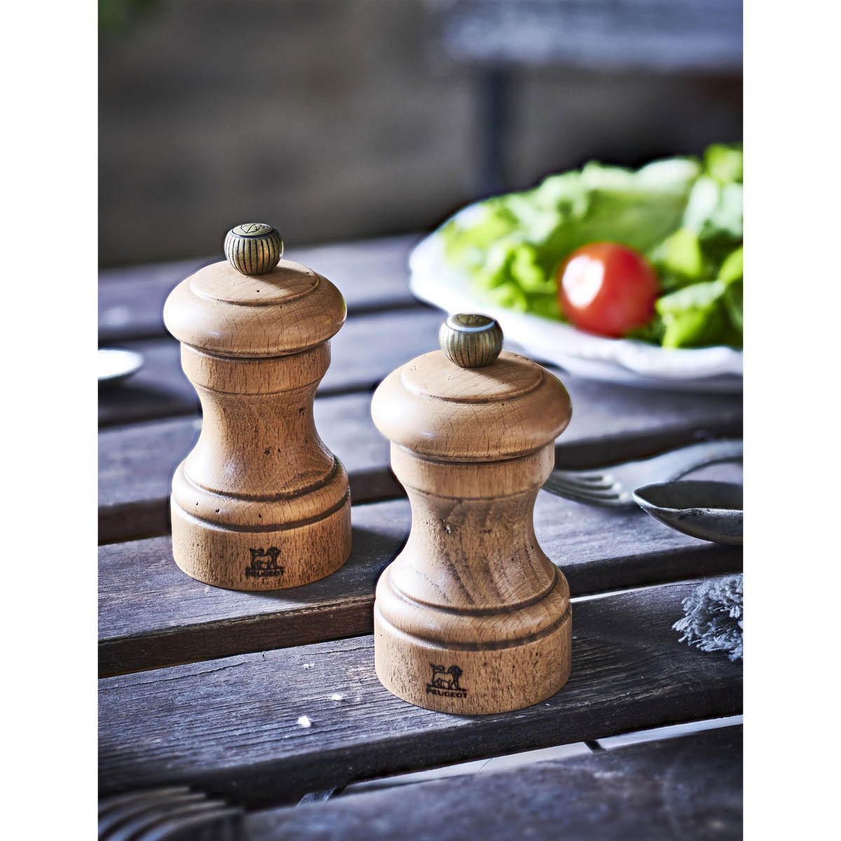 SALZMÜHLE Bistro Antiquaire 10cm Buchenholz Stahlmahlwerk - Braun, Holz (5.3/10/5.3cm) - PEUGEOT