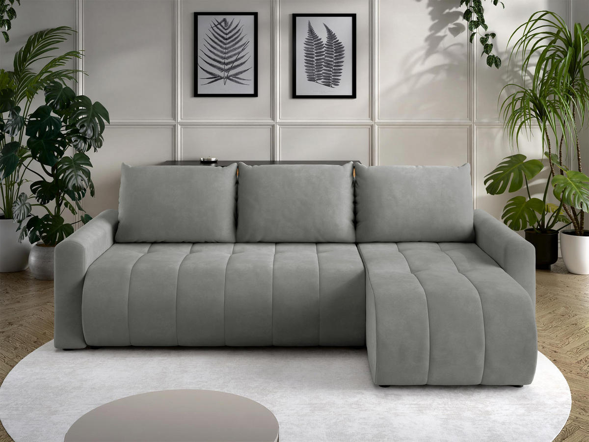 ECKSOFA Sprint - Schwarz/Grau, Holz/Kunststoff (230/149cm) - MIRJAN24