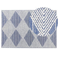 KURZFLOR-TEPPICH Datca 200/140 cm - Blau, Textil (140/200cm) - Beliani