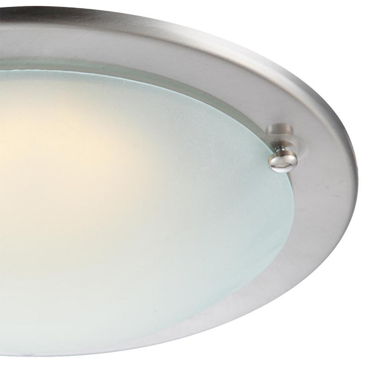 LED DECKENLEUCHTE UFO, Metall, Silber, rund - Silberfarben, Glas (28.5/28.5/8cm) - Globo Lighting