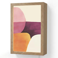 NÁSTĚNNÁ LAMPA Tvary - abstraktní - barevné 20x30 cm - růžová, kompozitní dřevo (20/30/8cm) - OnlyWow