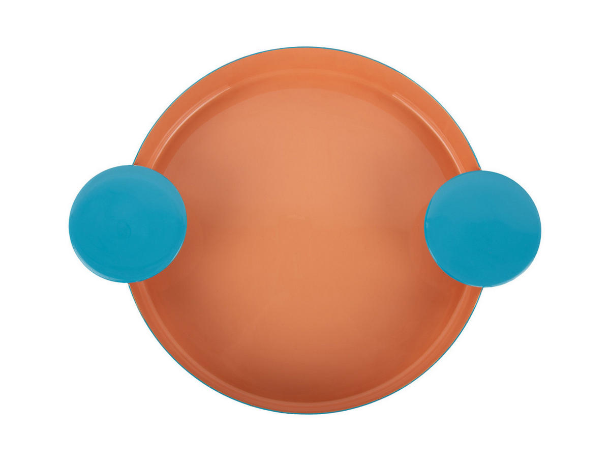 SERVIERTABLETT Double Funky 27/20/3 cm - Orange, Metall (20/3/27cm) - Present Time
