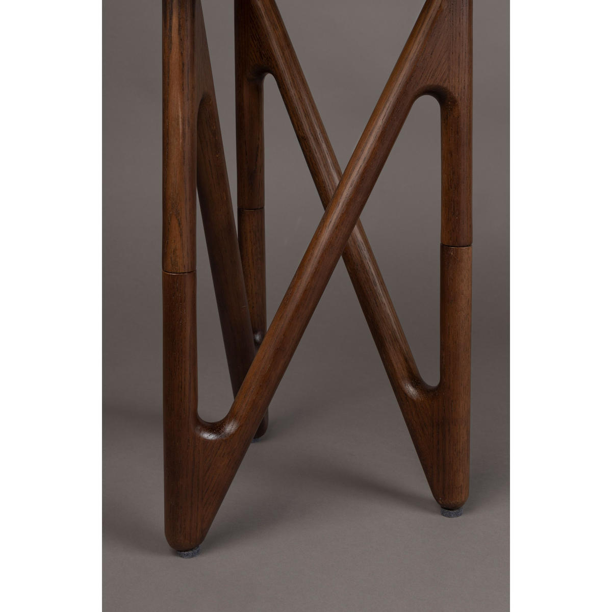 BEISTELLTISCH Naia Rund 40 cm Braun - Braun, Glas (40/40/50cm) - Dutchbone