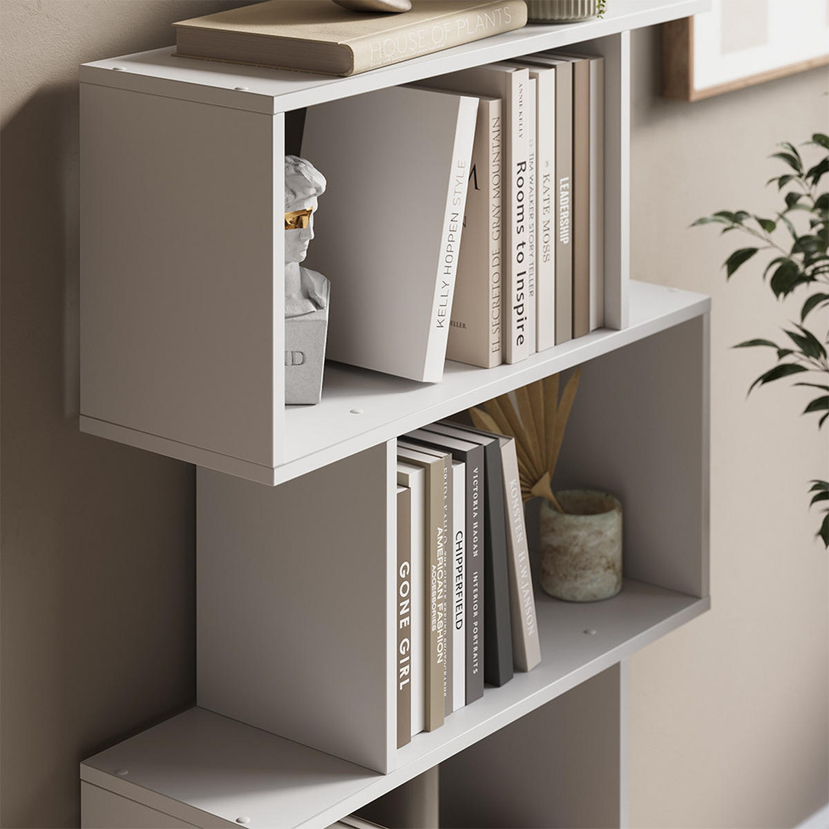 RAUMTEILER Levio Weiß 70 x 132.1 cm 4 Fächer - Weiß, Holzwerkstoff (70/132.1/23.8cm) - Vicco