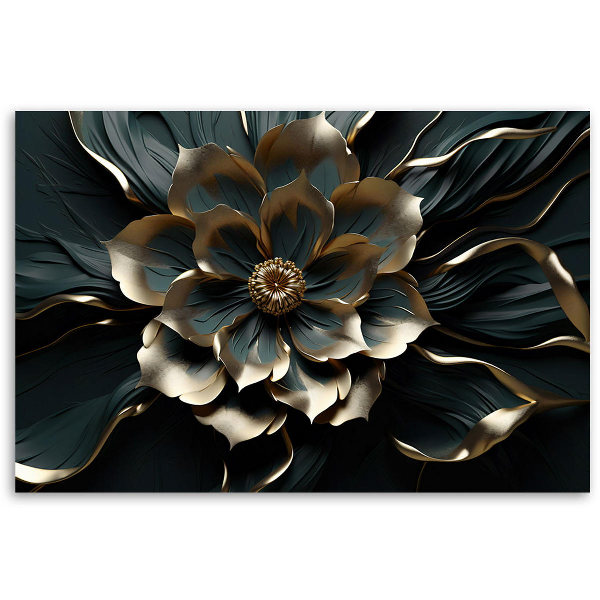 KUNSTDRUCK Schwarz 90/60 cm - Schwarz, Textil (90/60cm) - KUNSTLOFT