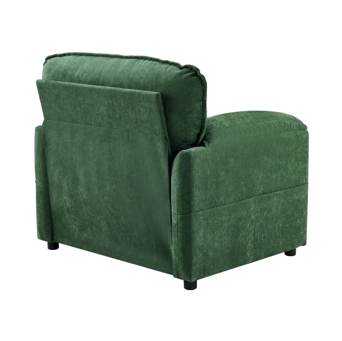 SESSEL mit doppelten Seitentaschen und mehrschichtiger Polsterung, Retro-Design, Dunkelgrün - Grün, Kunststoff (92/90/96cm) - Redom