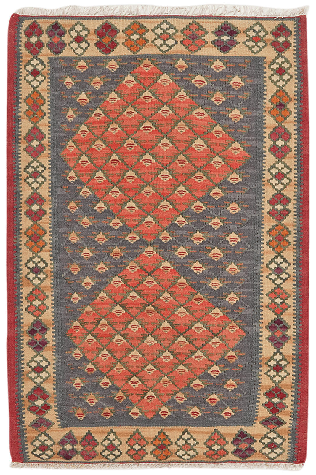 Looma Kelim-Teppich Blau 61x91 cm