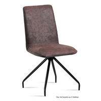 ESSZIMMERSTUHL (6er-Set) Desiri 47x92x60 Schwarz/Braun - Schwarz/Braun, Kunststoff (60/92/47cm) - 58aufmkessel