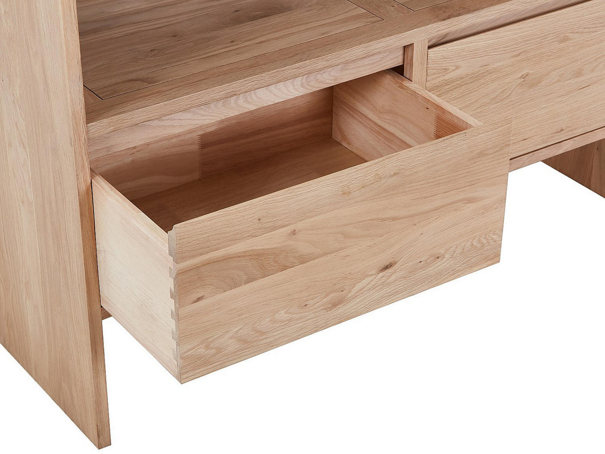 WASCHBECKENUNTERSCHRANK - 110cm x 50cm - Massivholz - naturfarben hell - CAVIZO - Naturfarben, Holz (110/78/50cm) - Vente-Unique