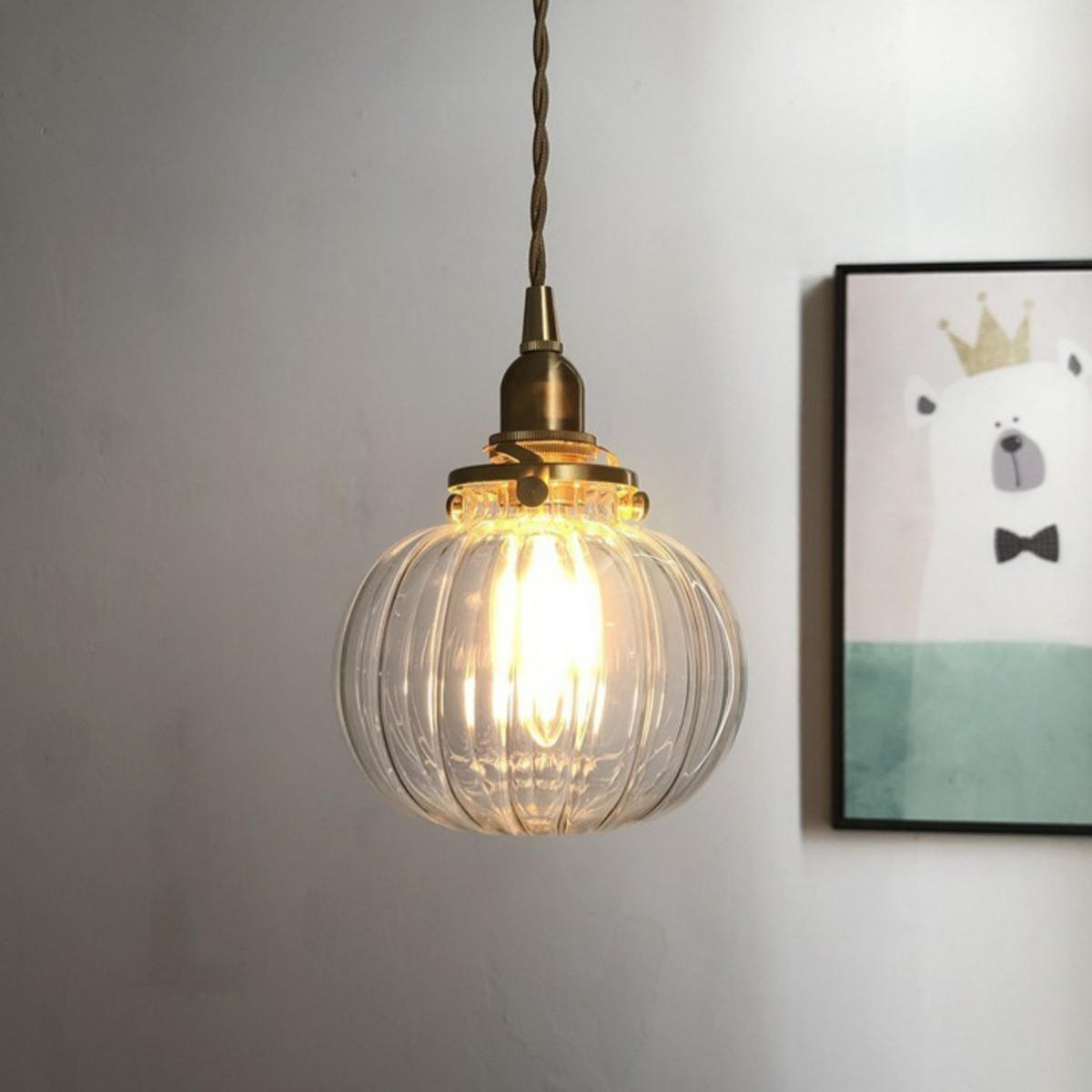 LED-HÄNGELEUCHTE Transparent 4W 13/13/17-150 cm - Transparent, Glas (13/13/17cm) - Authentics