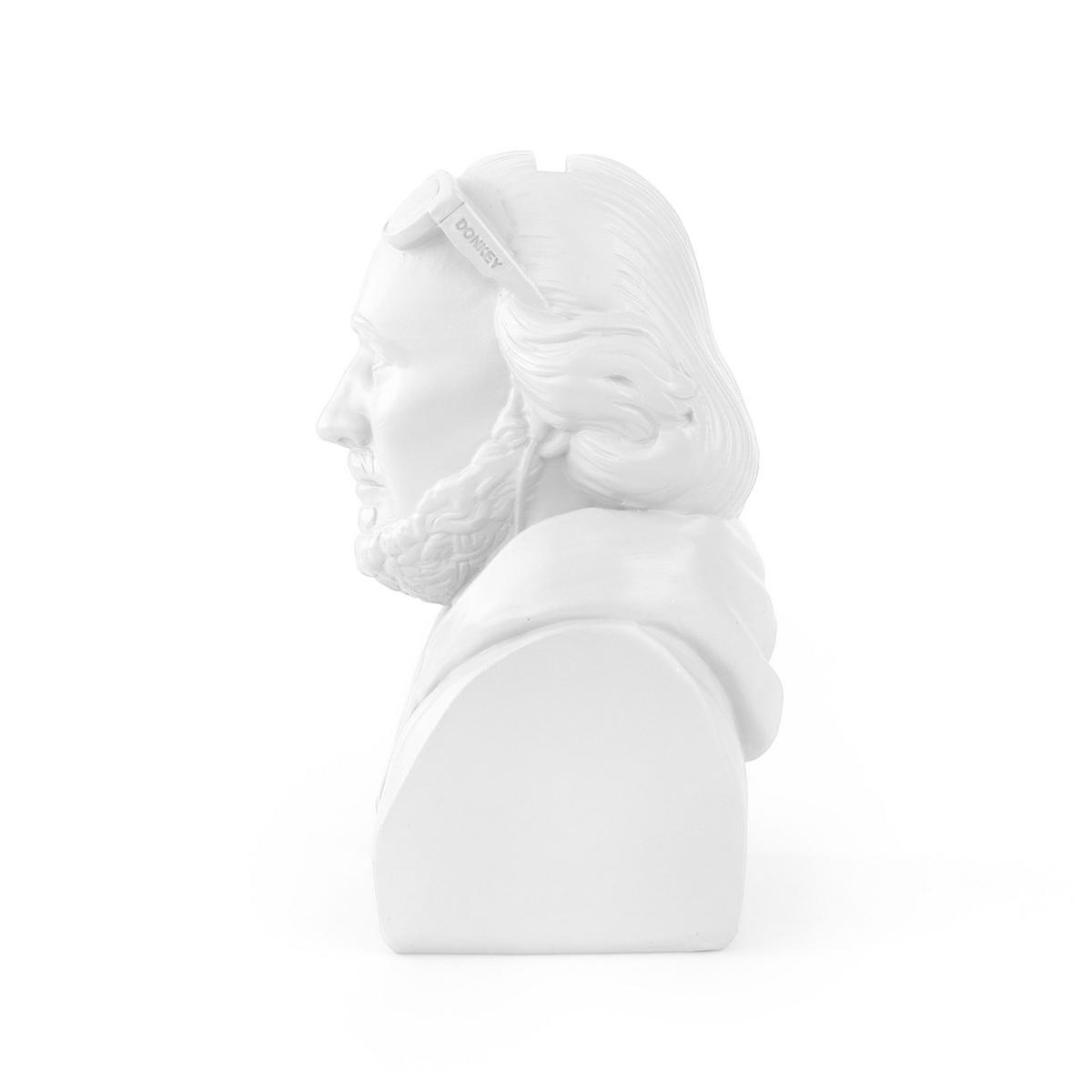 SPARDOSE Historic Hipster Shakespeare, Polyresin, Weiß, 8 x 9 x 14.5 cm - Weiß, Kunststoff (8/14.5/9cm) - Donkey Products