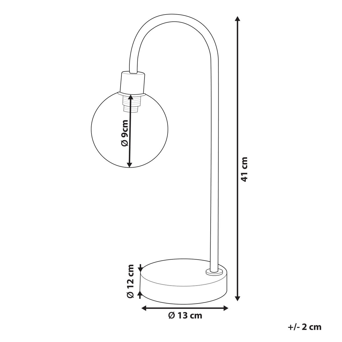 TISCHLAMPE Ramis 13/13/41 cm - Silberfarben, Metall (13/13/41cm) - Beliani