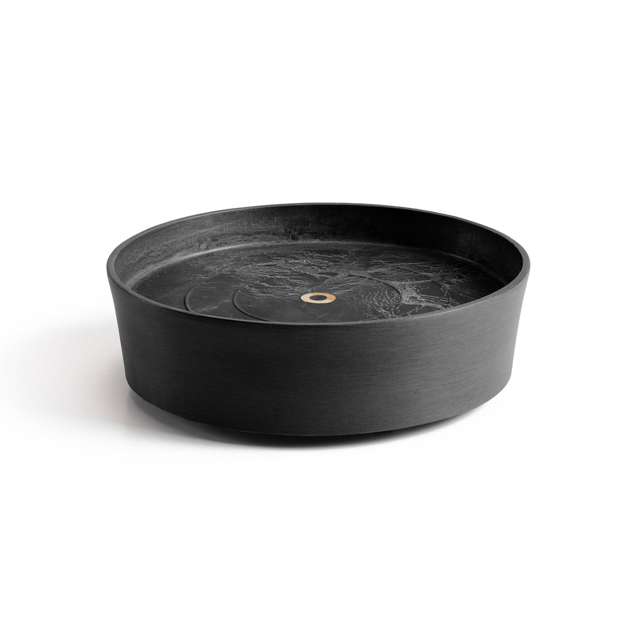 BLUMENTOPFUNTERSETZER mit Rädern 28,7/28,7/8,3 cm Dunkelgrau - Dunkelgrau, Kunststoff (28.7/8.3cm) - Ecopots