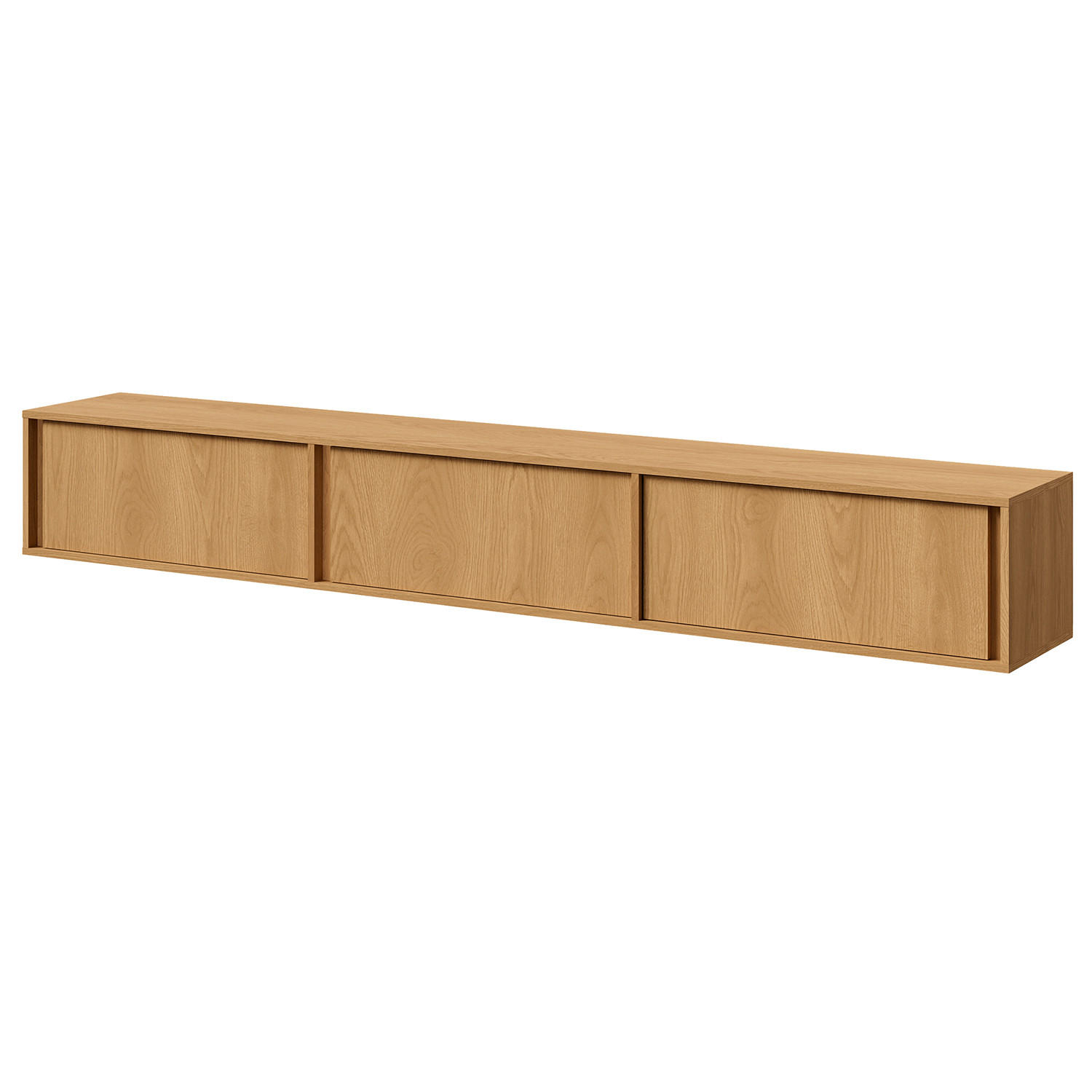 LOWBOARD Vero mit 3 Türen, hängend oder stehend, 230 cm, Eiche Carmel - Eichefarben, Holzwerkstoff (230/40/35cm) - Beautysofa