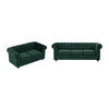SOFAS 3-Sitzer & 2-Sitzer - Samt - Grün - CHESTERFIELD - Grün, Textil (205/72/88cm) - Vente-Unique